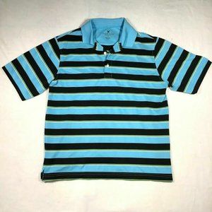 Lyle & Scott Men's Blue/Black 100%Polyester Polo ShortSleeve Casual Shirt Size S